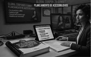 Live corporativa com acessibilidade em libras